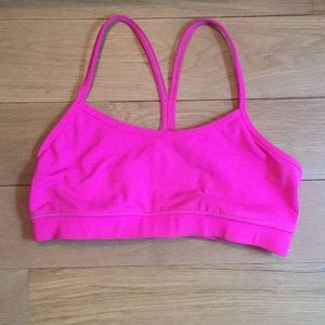 Hot Pink Lululemon Flow Y Bra